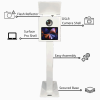 Capture Your Spin Introducing The Eclipse - DSLR Flash Photo Booth (White), equipped with a DSLR camera shell, Surface Pro shell, DSLR flash reflector, and a secure base. Designed for easy assembly to ensure a seamless setup experience.