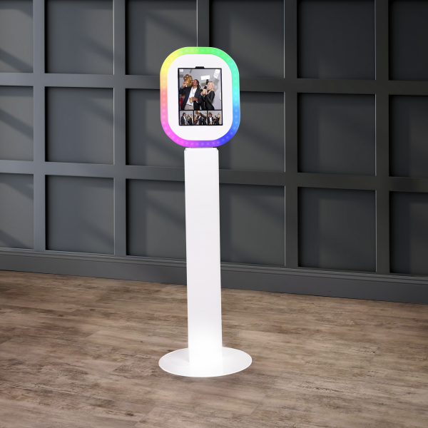 40'' Magic Mirror Photo Booth,21.5'' Interactive Touch Screen, Built-in Mini PC,RGB Light And Sharing For Event Party Wedding Rental (White, Photo Booth Machine